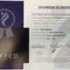 Attestation de formation en ostéopathie du sport suivie par Angélique Illman à La Clinique du Sportif en 2021